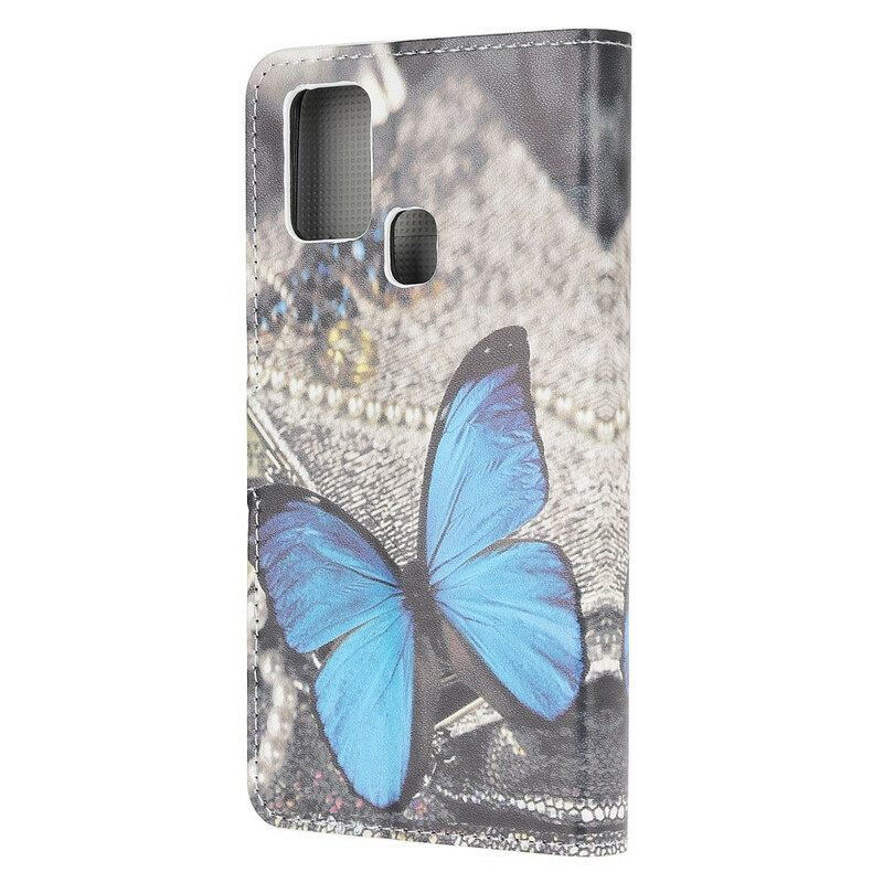 Nahkakotelo OnePlus Nord N10 Blue Butterfly