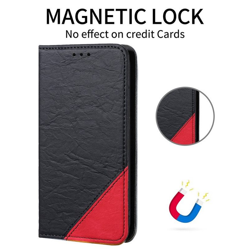 Puhelinkuoret OnePlus Nord N10 Kotelot Flip Faux Leather Bicolor Oblique