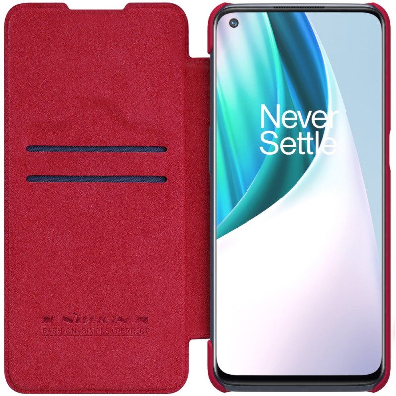 Puhelinkuoret OnePlus Nord N10 Kotelot Flip Nillkin Qin Sarja