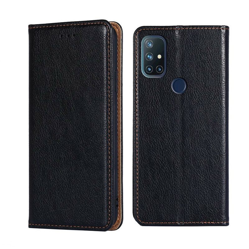 Puhelinkuoret OnePlus Nord N10 Kotelot Flip Style Fine Leather