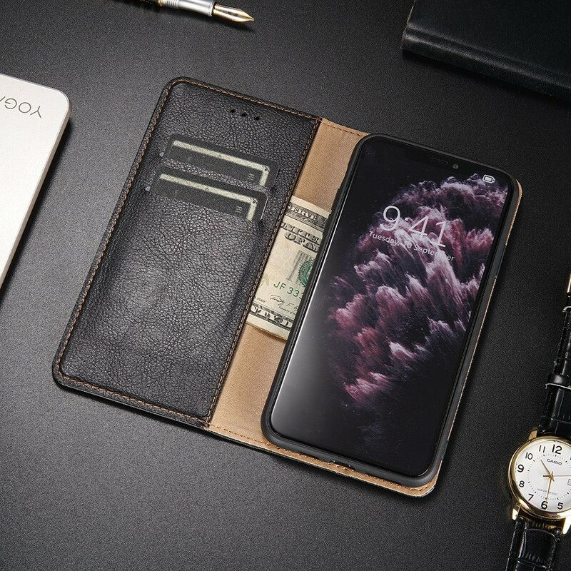 Puhelinkuoret OnePlus Nord N10 Kotelot Flip Style Fine Leather