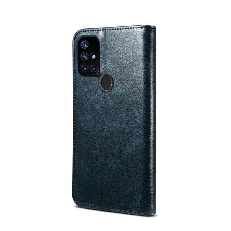 Puhelinkuoret OnePlus Nord N10 Kotelot Flip Vahattu Keinonahka