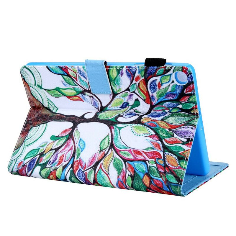 Flip Case Samsung Galaxy Tab A 8" (2019) Monivärinen Puu