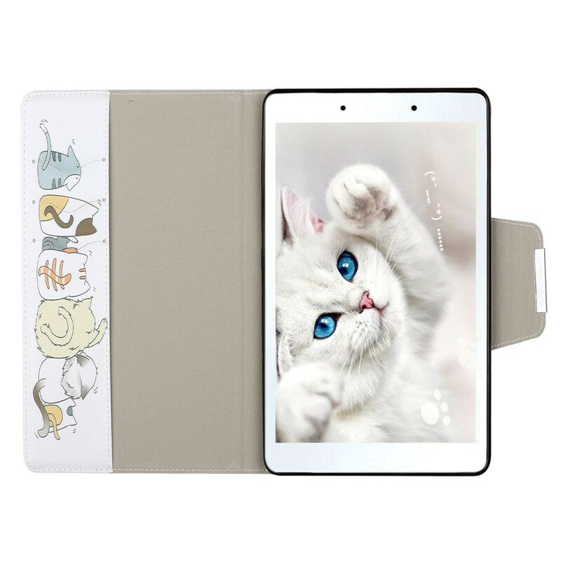 Nahkakotelo Samsung Galaxy Tab A 8" (2019) Friends Cats