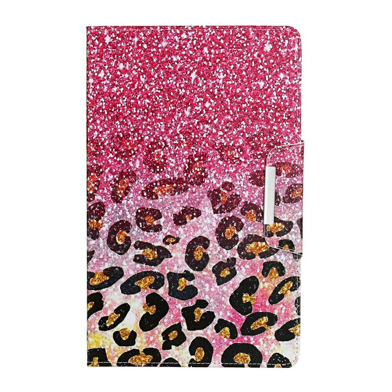 Nahkakotelo Samsung Galaxy Tab A 8" (2019) Shiny Cheetah Pattern