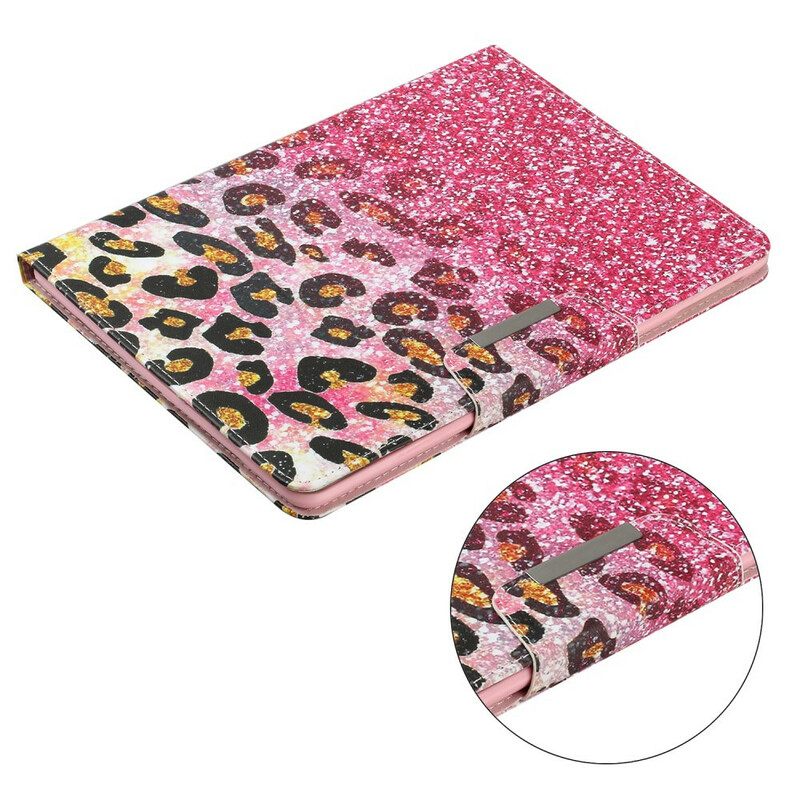 Nahkakotelo Samsung Galaxy Tab A 8" (2019) Shiny Cheetah Pattern