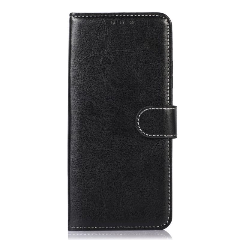 Kotelot Google Pixel 6A Faux Leather Paljaat Saumat