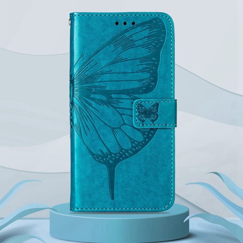 Kotelot Google Pixel 6A Suojaketju Kuori Artistic Butterfly Kaulanauhalla