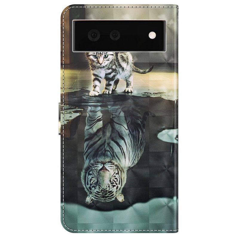 Kotelot Google Pixel 6A Suojaketju Kuori Dream Of Kitten With Strap