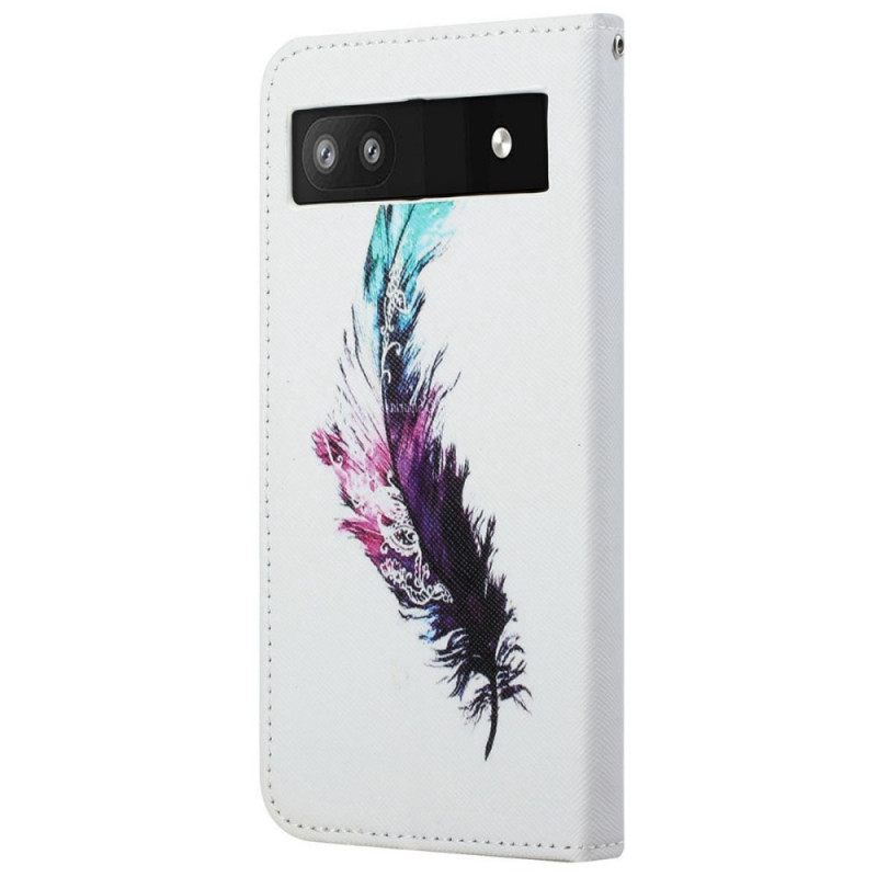 Kotelot Google Pixel 6A Suojaketju Kuori Feather Kaulanauhalla