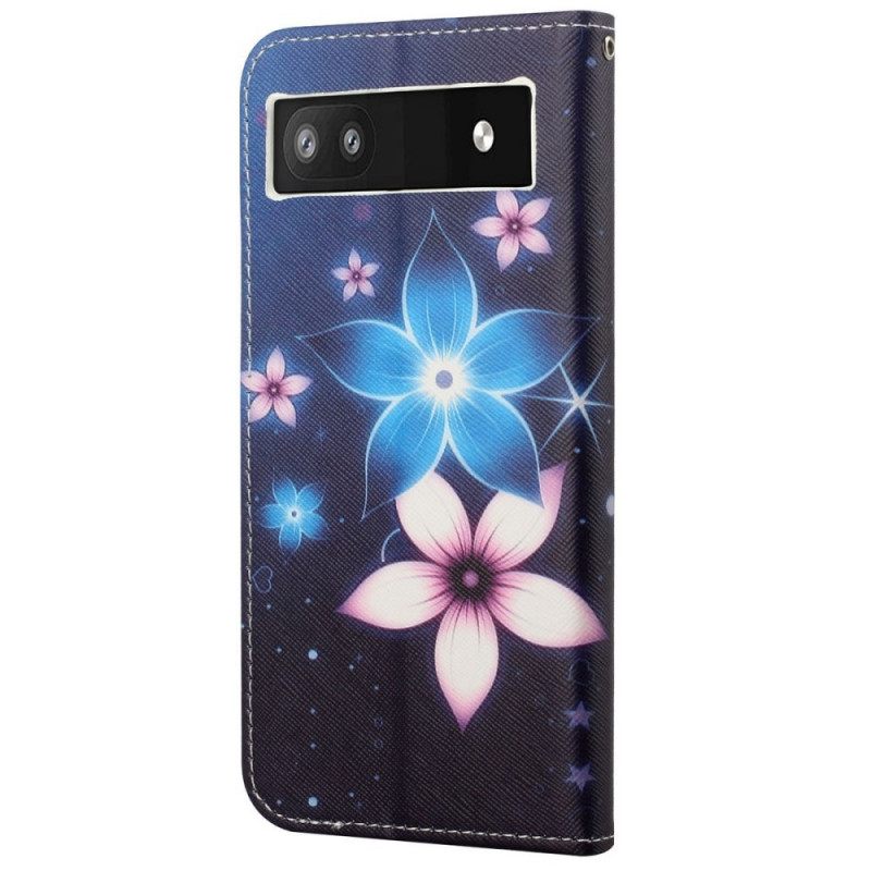 Kotelot Google Pixel 6A Suojaketju Kuori Lunar Strap Flowers