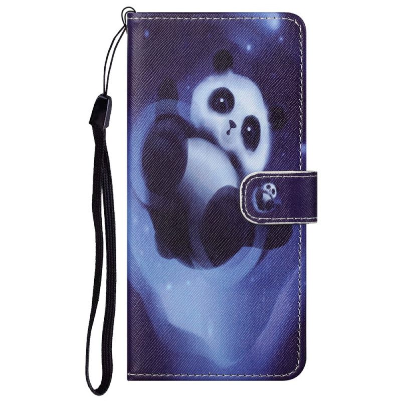 Kotelot Google Pixel 6A Suojaketju Kuori Panda Space Strap