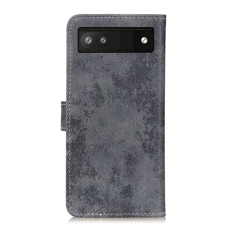 Nahkakotelo Google Pixel 6A Vintage Leather Style