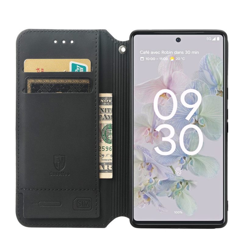 Puhelinkuoret Google Pixel 6A Kotelot Flip Design Rfid Caseneo