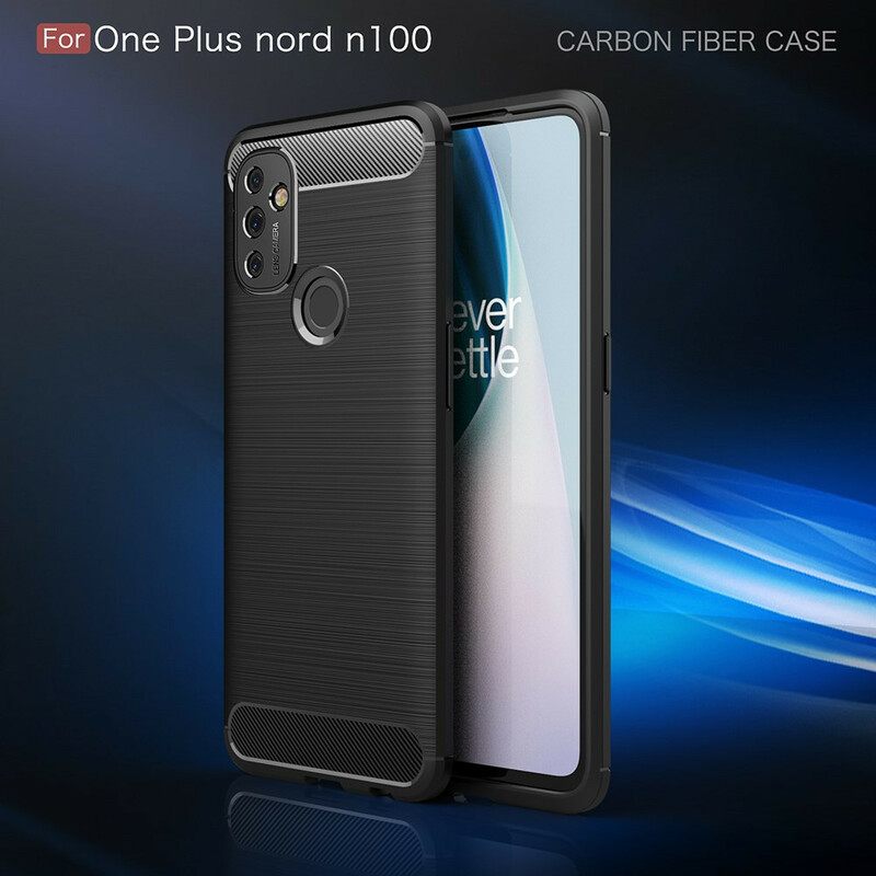 Case OnePlus Nord N100 Harjattu Hiilikuitu