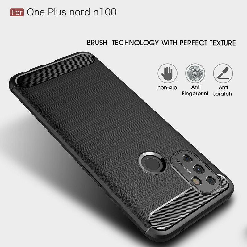 Case OnePlus Nord N100 Harjattu Hiilikuitu