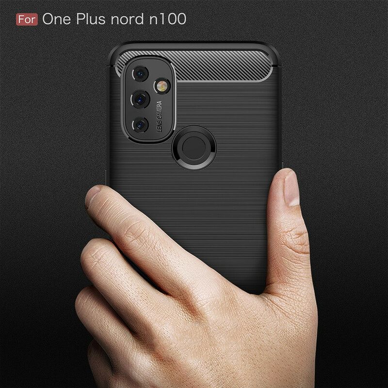 Case OnePlus Nord N100 Harjattu Hiilikuitu