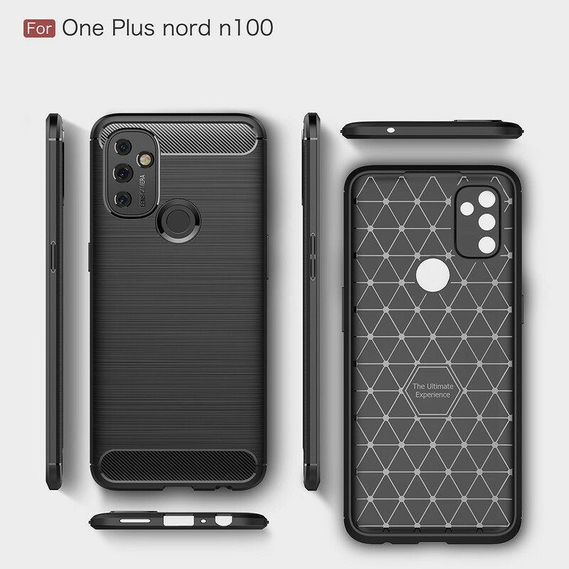 Case OnePlus Nord N100 Harjattu Hiilikuitu