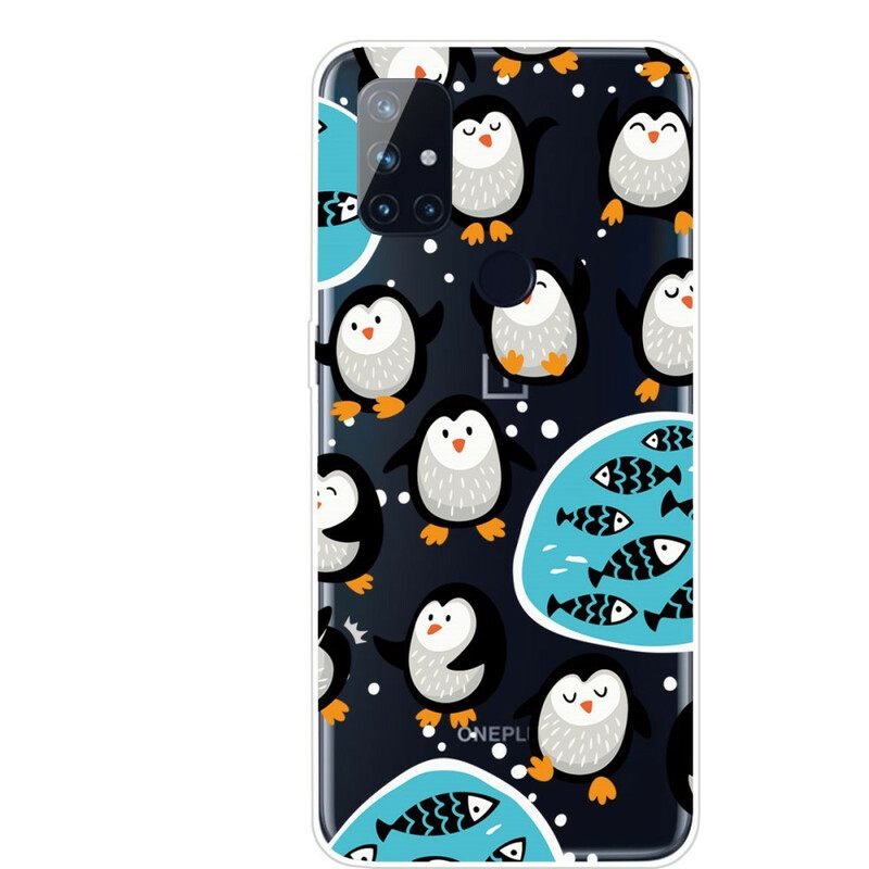 Case OnePlus Nord N100 Penguins And Fishes