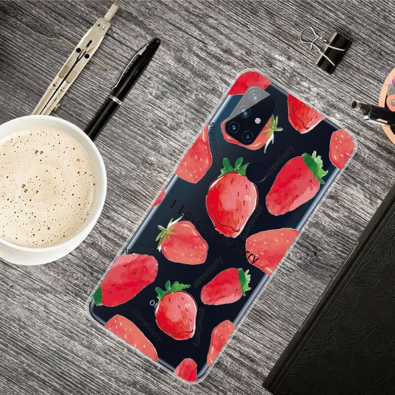 Case OnePlus Nord N100 Strawberries / I Love Strawberry