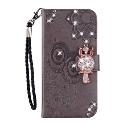 Flip Case OnePlus Nord N100 Pöllömandala Ja Charm