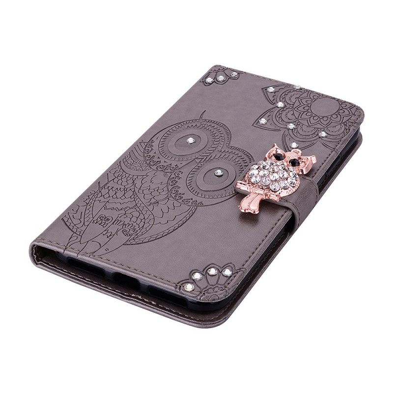 Flip Case OnePlus Nord N100 Pöllömandala Ja Charm