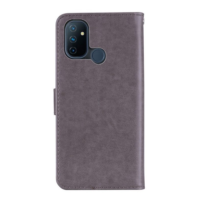 Flip Case OnePlus Nord N100 Pöllömandala Ja Charm