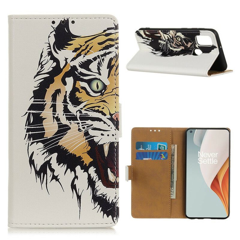 Kotelot OnePlus Nord N100 Fierce Tiger