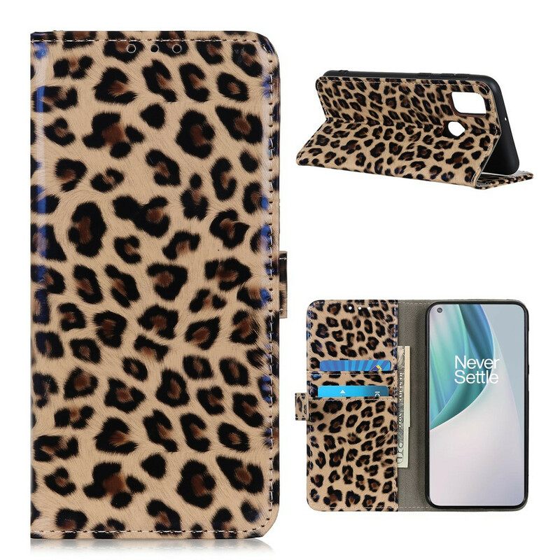 Nahkakotelo OnePlus Nord N100 Leopard