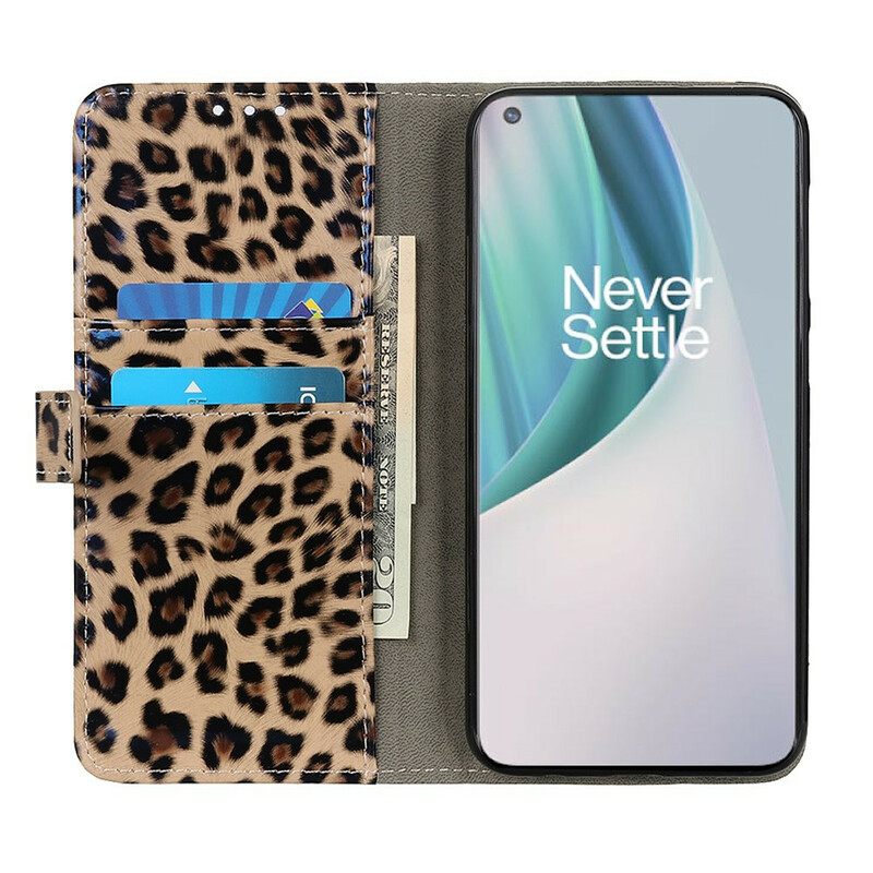 Nahkakotelo OnePlus Nord N100 Leopard