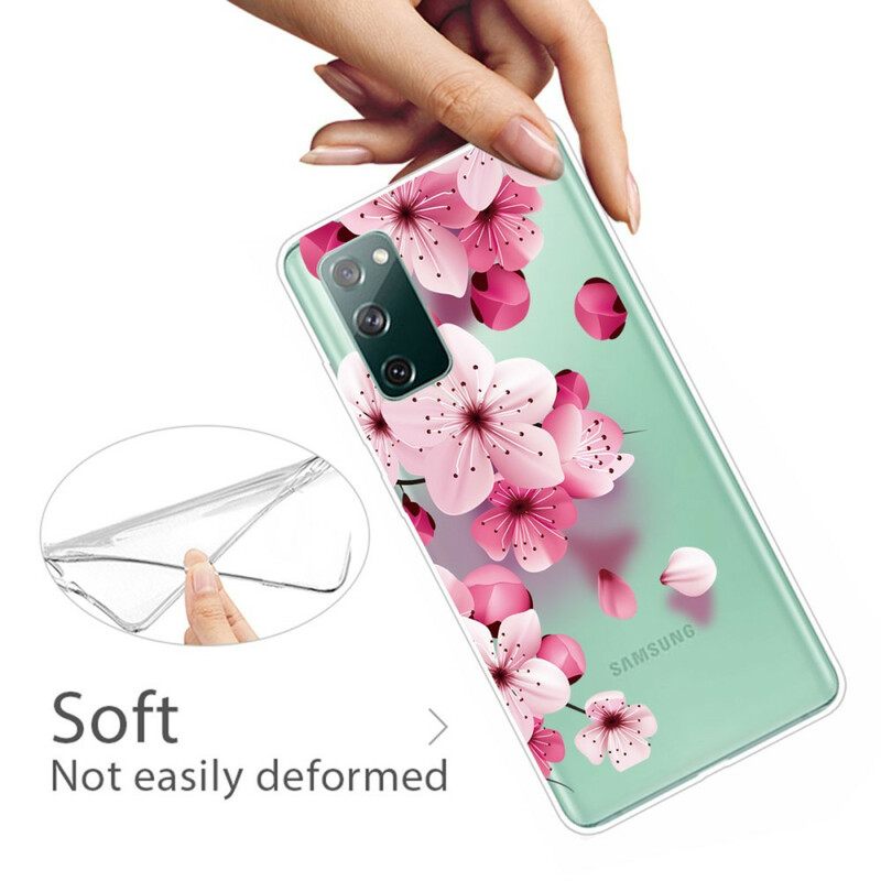 Case Samsung Galaxy S20 FE Pienet Vaaleanpunaiset Kukat