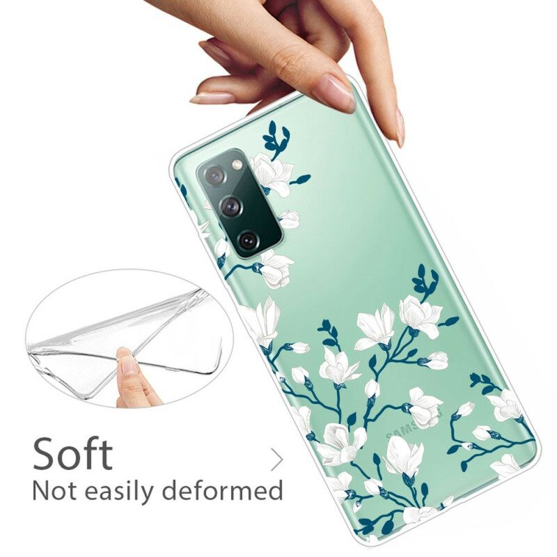 Case Samsung Galaxy S20 FE Valkoiset Kukat