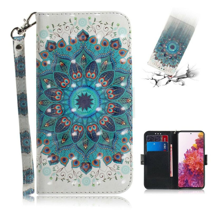 Flip Case Samsung Galaxy S20 FE Suojaketju Kuori Magistral Strappy Mandala