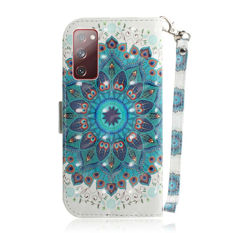 Flip Case Samsung Galaxy S20 FE Suojaketju Kuori Magistral Strappy Mandala