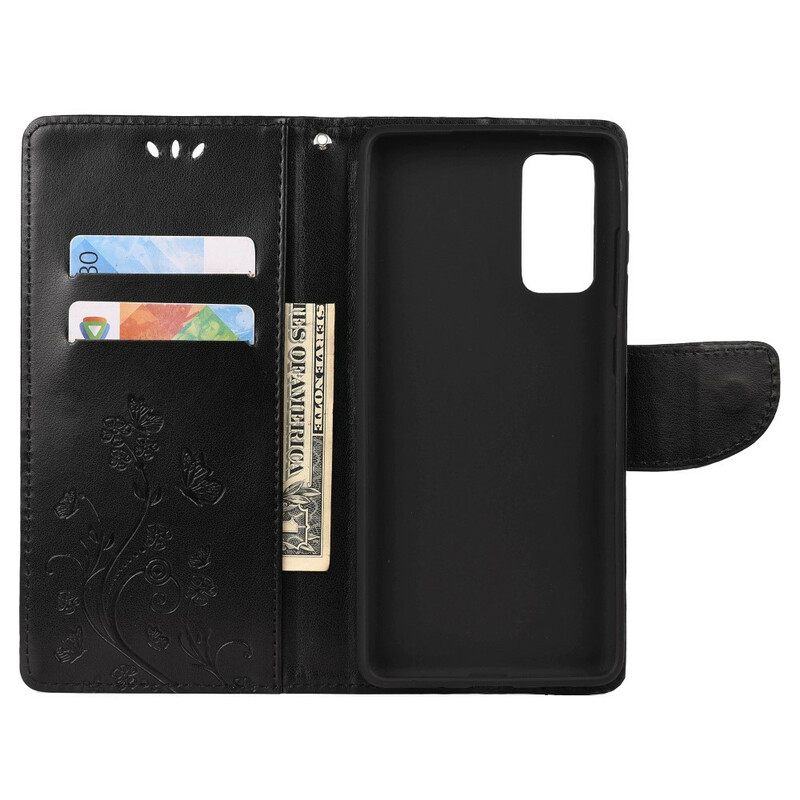 Flip Case Samsung Galaxy S20 FE Tulosta Perhosia