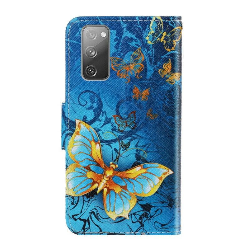 Kotelot Samsung Galaxy S20 FE Suojaketju Kuori Butterfly Strap Muunnelmia