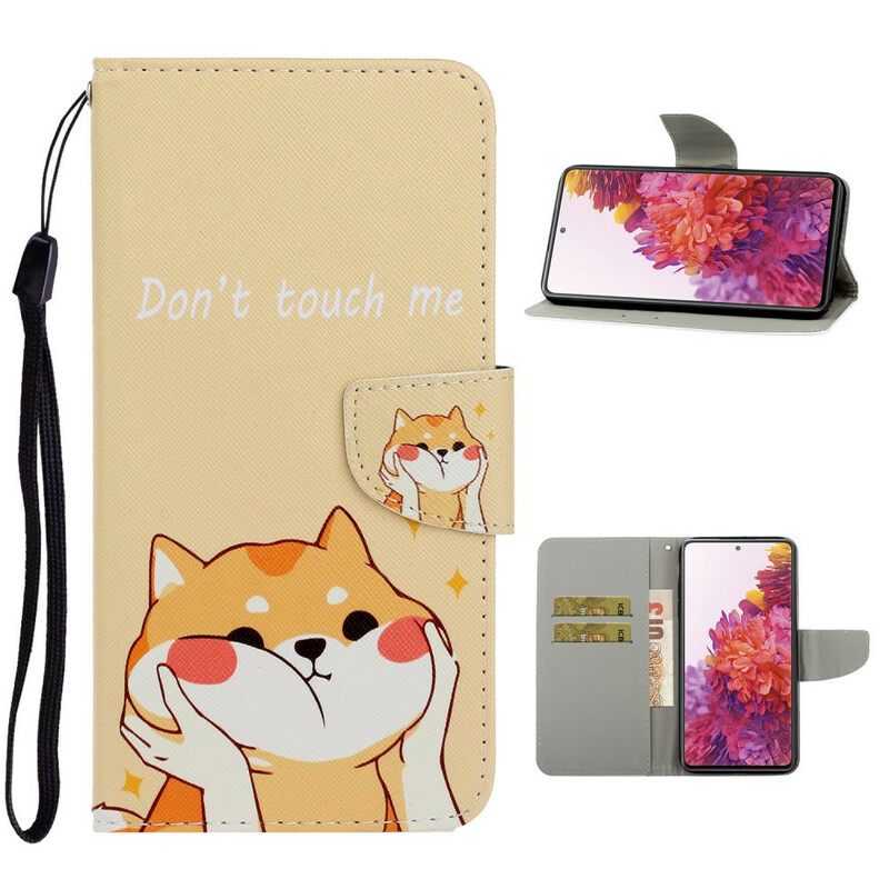 Kotelot Samsung Galaxy S20 FE Suojaketju Kuori Cat Don't Touch Me Strappy