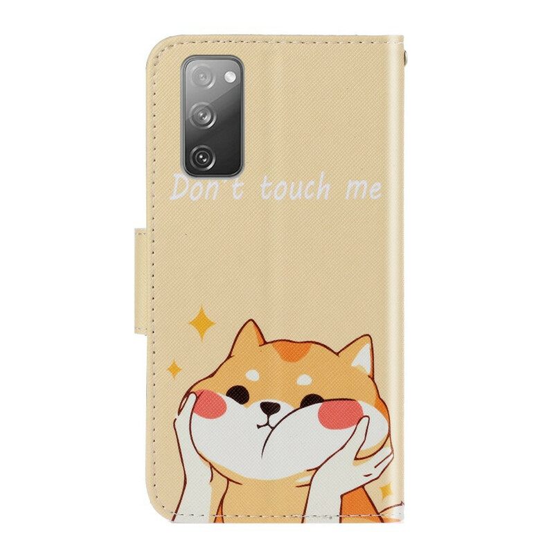 Kotelot Samsung Galaxy S20 FE Suojaketju Kuori Cat Don't Touch Me Strappy