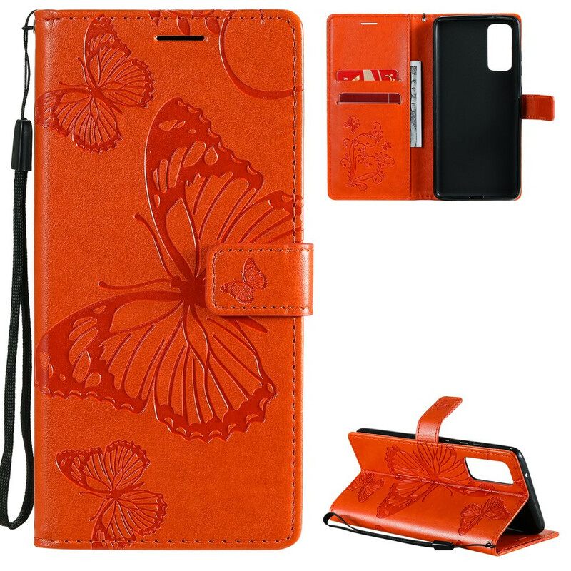 Kotelot Samsung Galaxy S20 FE Suojaketju Kuori Giant Thong Butterflies