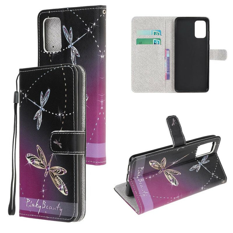 Kotelot Samsung Galaxy S20 FE Suojaketju Kuori Strappy Dragonflies