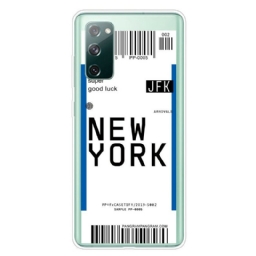 Kuori Samsung Galaxy S20 FE Boarding Pass New Yorkiin