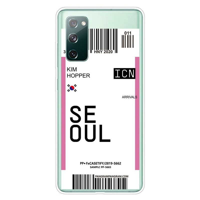 Kuori Samsung Galaxy S20 FE Boarding Pass Souliin