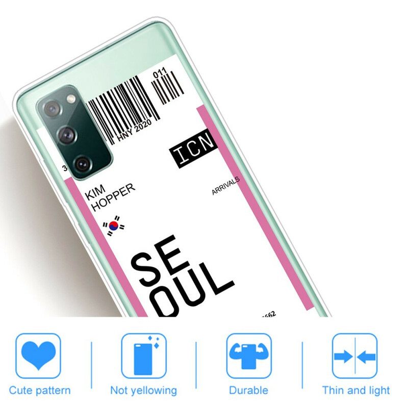 Kuori Samsung Galaxy S20 FE Boarding Pass Souliin