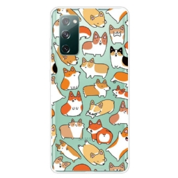 Kuori Samsung Galaxy S20 FE Transparent Multiple Dogs