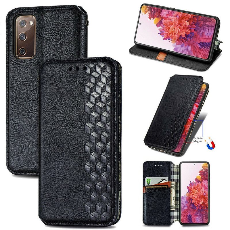 Puhelinkuoret Samsung Galaxy S20 FE Kotelot Flip Faux Leather Diamond Texture