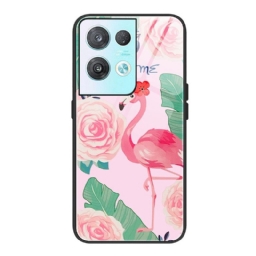 Case Oppo Reno 8 Pro Flamingo Tempered Glass