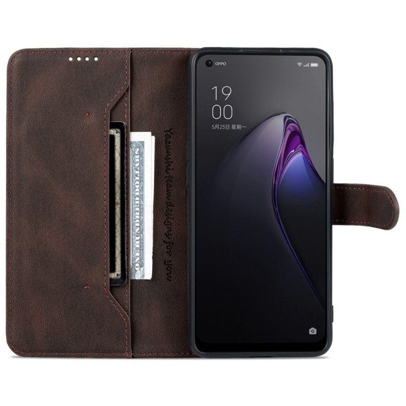 Kotelot Oppo Reno 8 Pro Vintage Leather Effect Azns