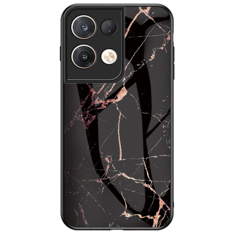 Kuori Oppo Reno 8 Pro Marble Tempered Glass