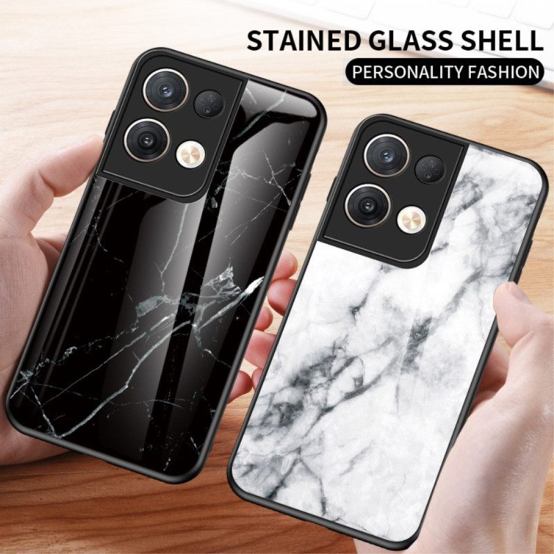 Kuori Oppo Reno 8 Pro Marble Tempered Glass