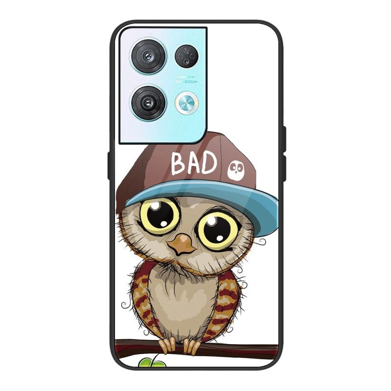 Kuori Oppo Reno 8 Pro Tempered Glass Bad Owl